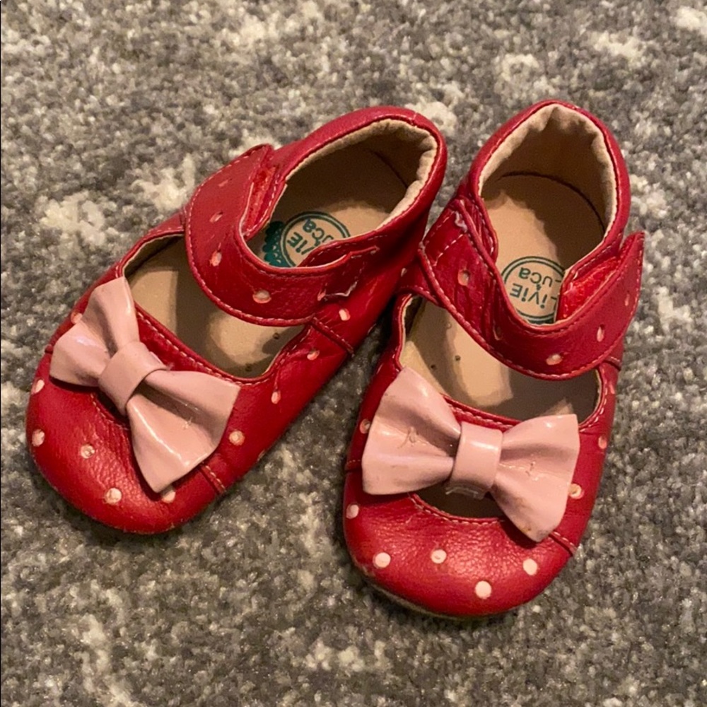 Livie and Luca Polka Dot Bow Shoes